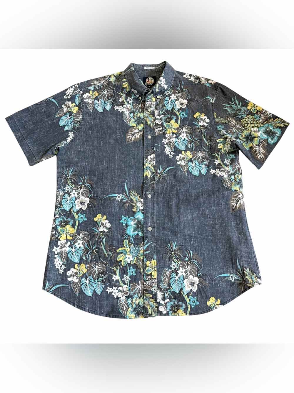 Reyn Spooner Men’s Hawaiian Shirt Sz XL Tailored Fit Pupus & Mai Tais Reverse